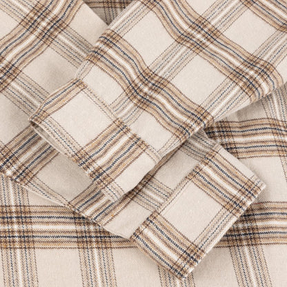 DIME PLAID FLANNEL SHIRT CREAM