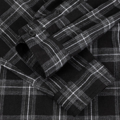 DIME PLAID FLANNEL SHIRT BLACK