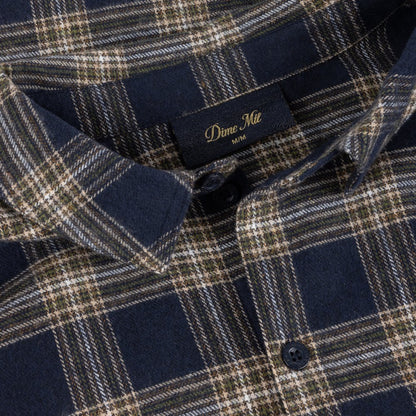 DIME PLAID FLANNEL SHIRT NAVY