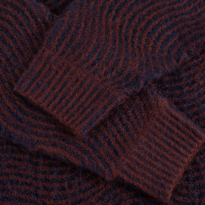DIME MOHAIR WAVE KNIT BURGUNDY