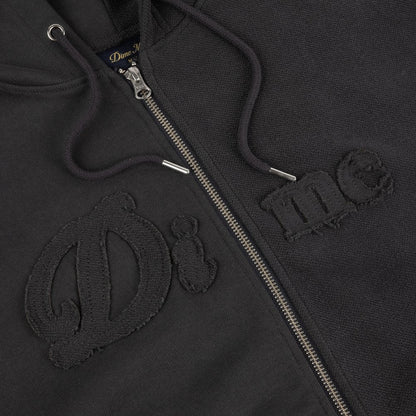 DIME REVERSE FRENCH TERRY ZIP  BLACK