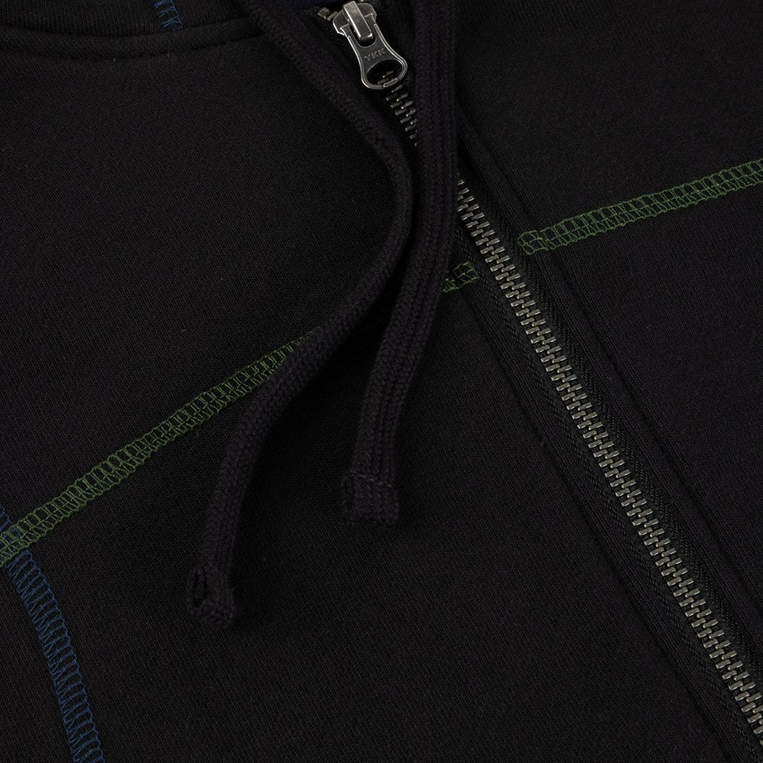 Court Zip Hoodie Black