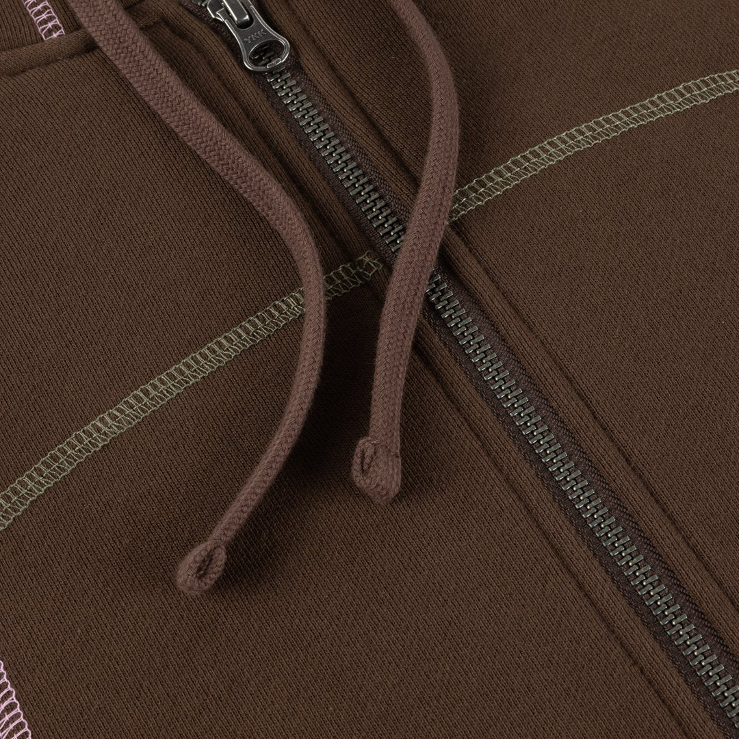 Court Zip Hoodie Brown