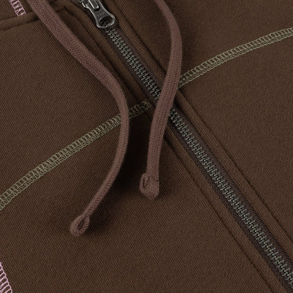 Court Zip Hoodie Brown