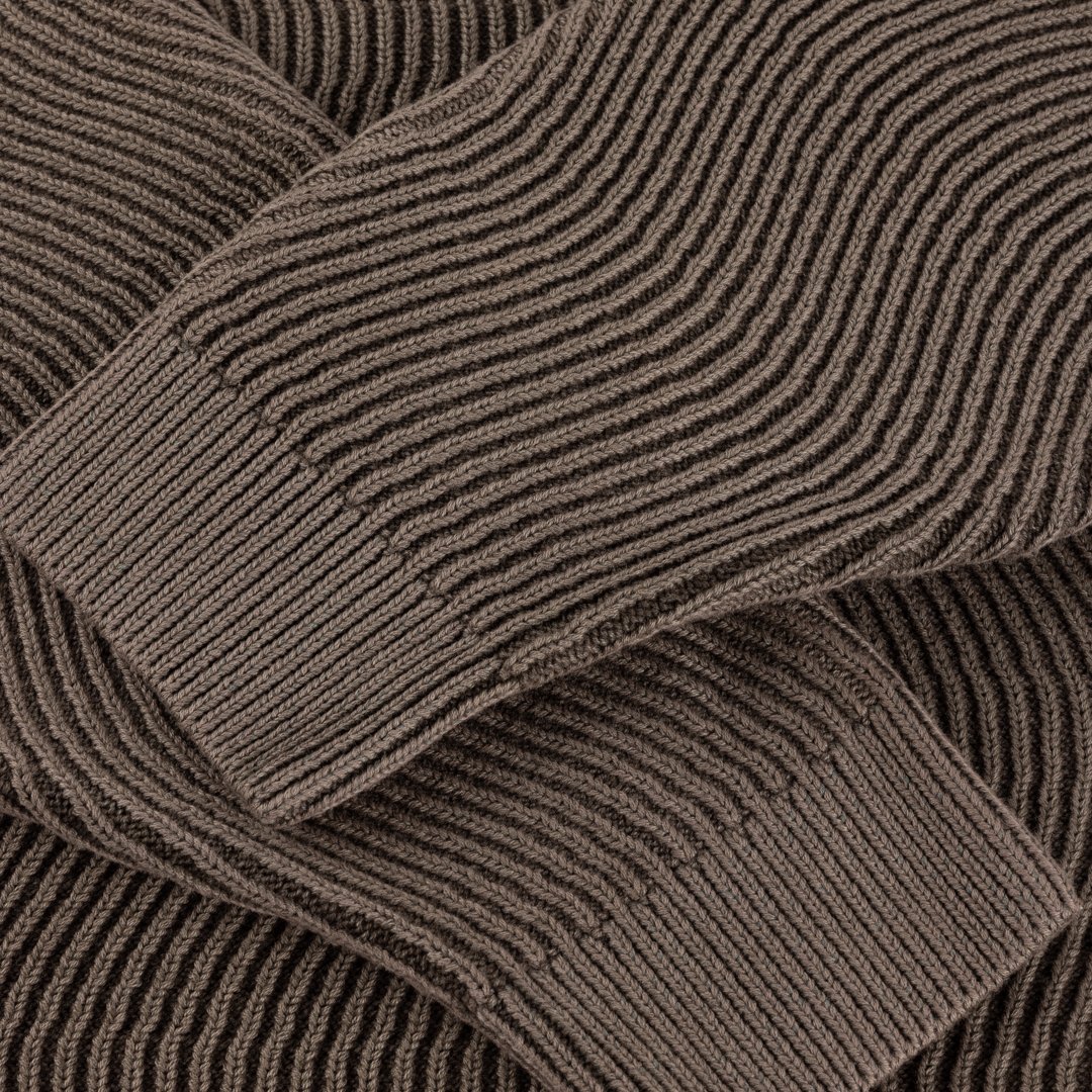 Wave Knit Sweater Brown