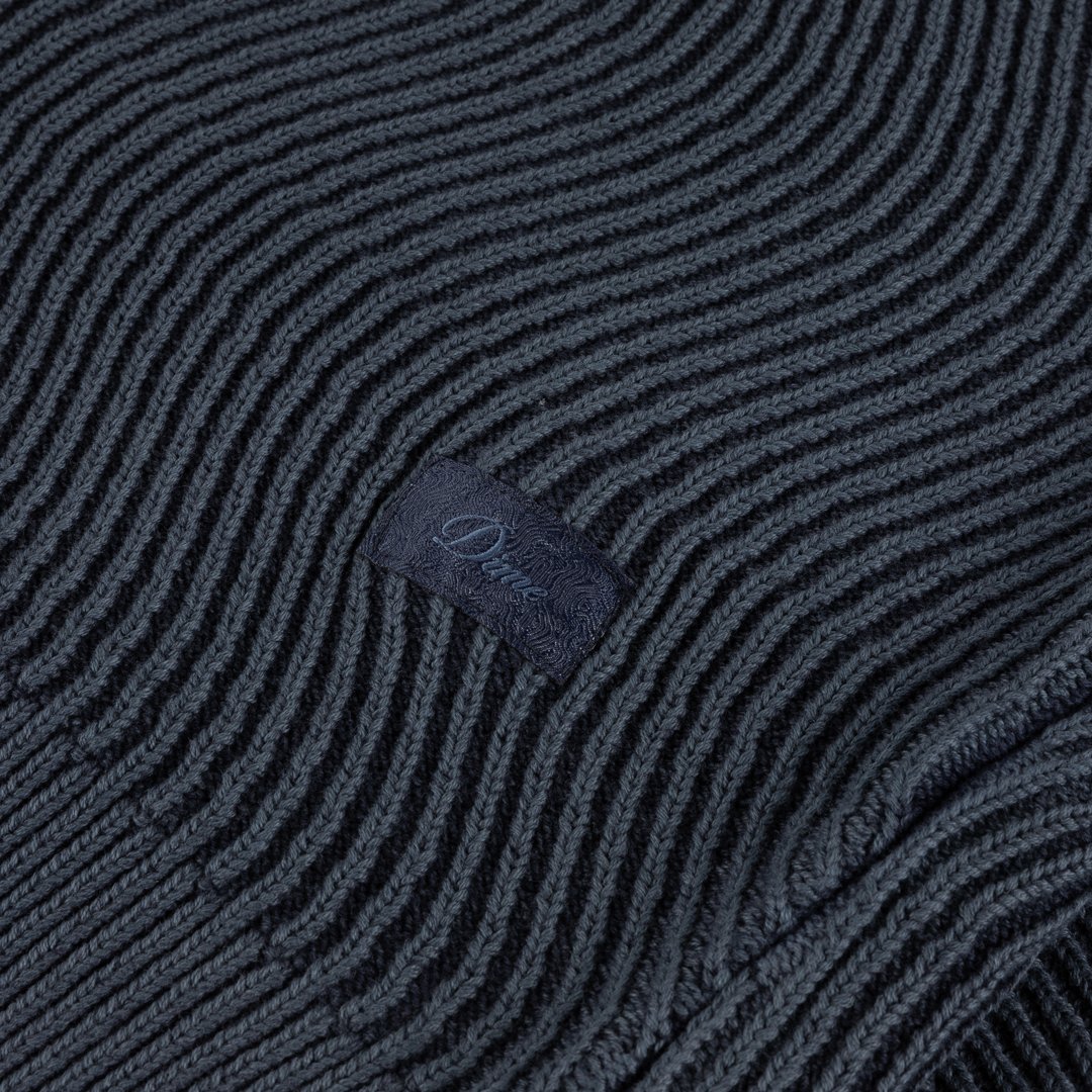 Wave Knit Sweater Navy Blue