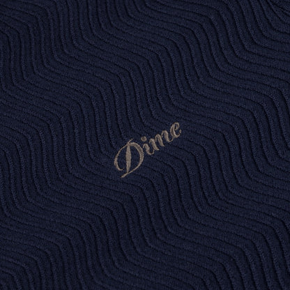 DIME WAVE KNIT SHIRT NAVY