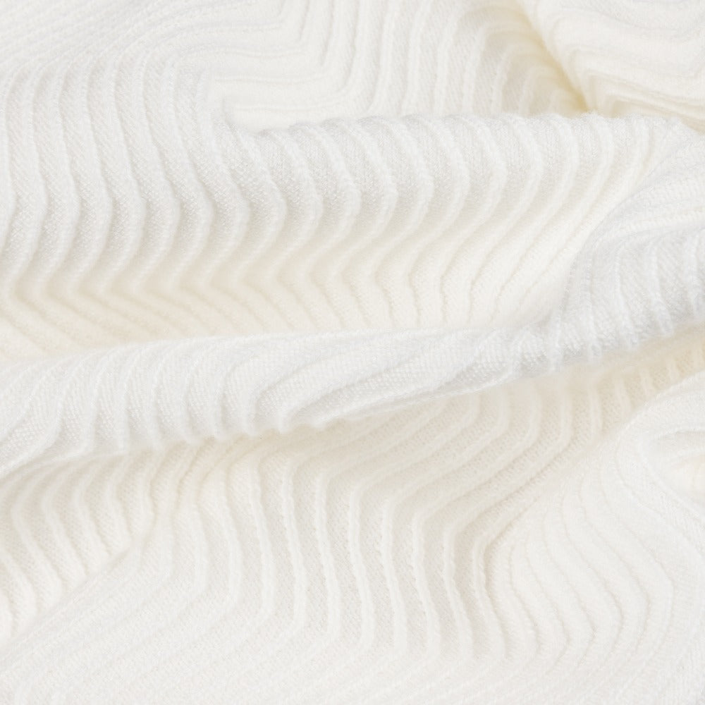 DIME WAVE KNIT SHIRT CREAM