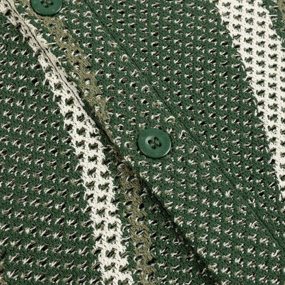 DIME SOLEIL BUTTON-UP KNIT GREEN