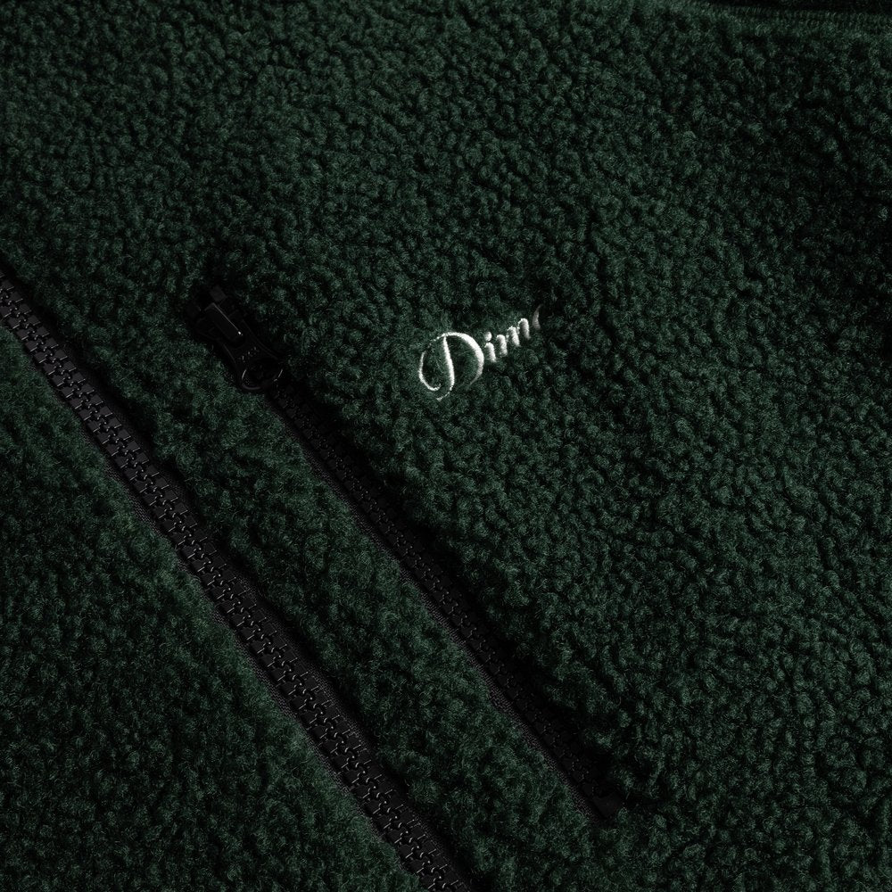 DIME POLAR FLEECE SHERPA ZIP DARK GREEN