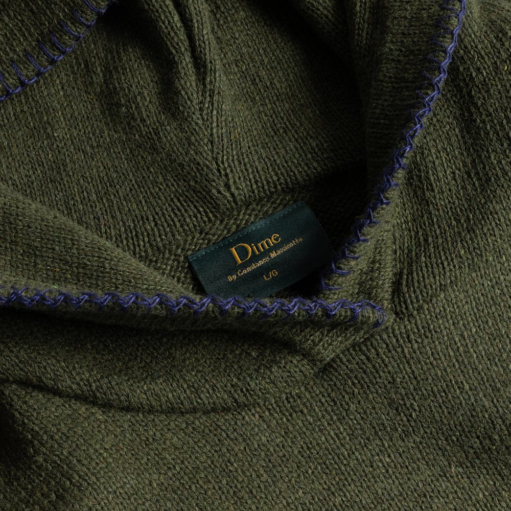 DIME HARDCORE WOOL HOODIE OLIVE