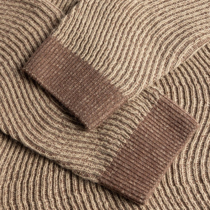 DOUBLE ZIPPER KNIT KHAKI