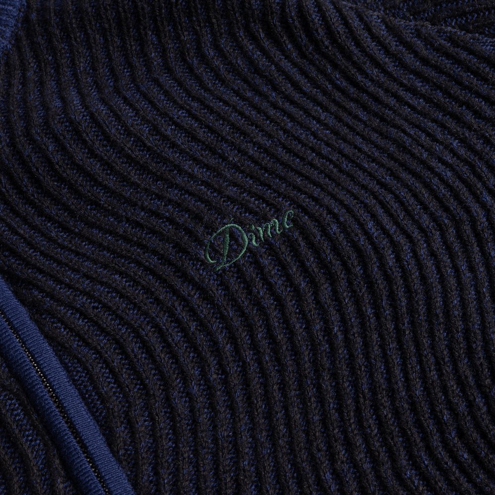 DIME DOUBLE ZIPPER KNIT NAVY