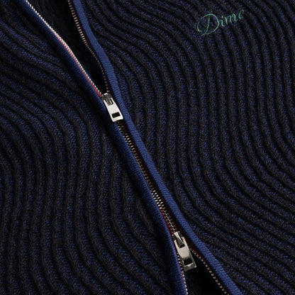 DIME DOUBLE ZIPPER KNIT NAVY