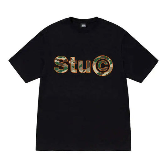 STUSSY STU C. CAMO TEE BLACK