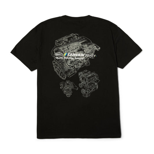 HUF X GREDDY MOTORS TEE BLACK