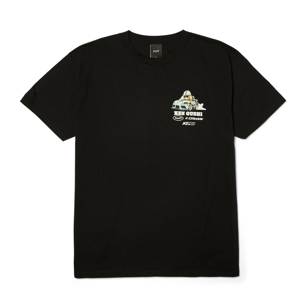 HUF X GREDDY GUSHI TEE BLACK