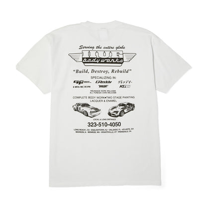 HUF X GREDDY BODY WORKS TEE WHITE