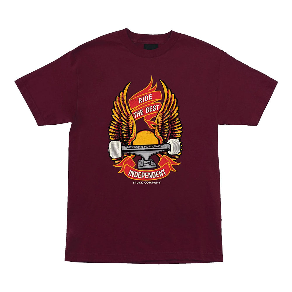 INDEPENDENT RIDE FREE TEE BURGUNDY