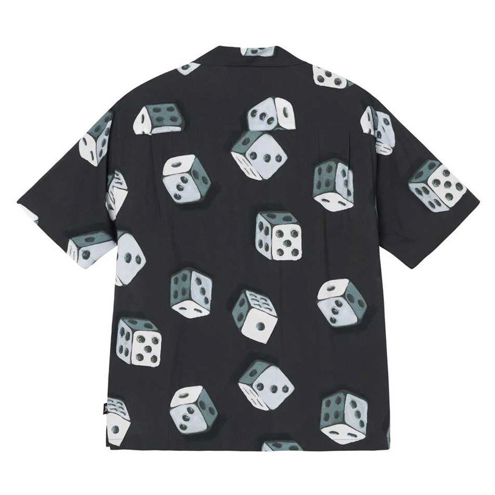 STUSSY DICE PATTERN SHIRT BLACK