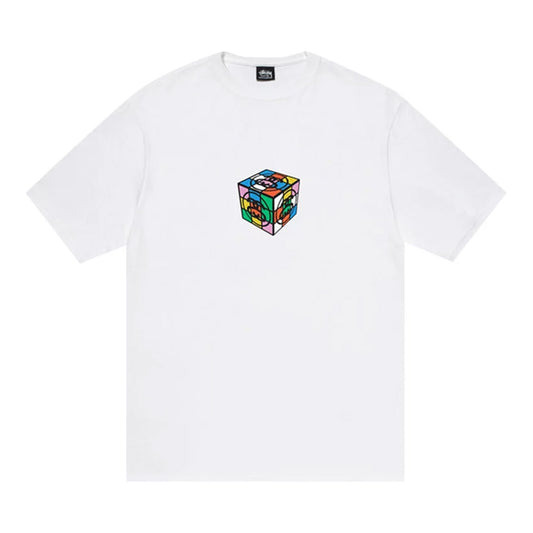 STUSSY CUBE TEE WHITE