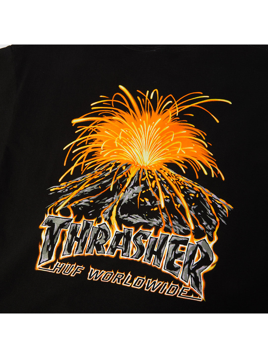 Huf X Thrasher Meltdown Tee Black