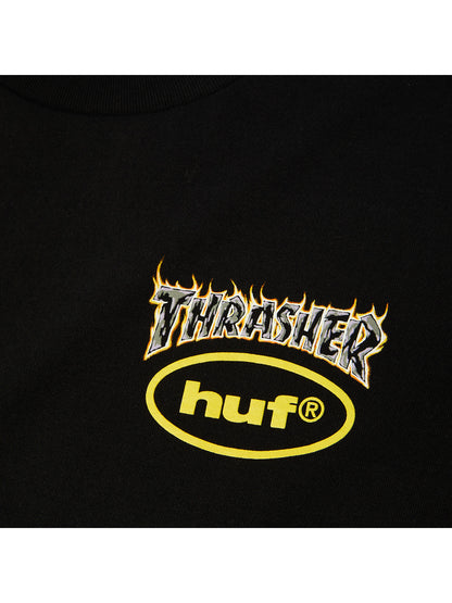 Huf X Thrasher Meltdown Tee Black