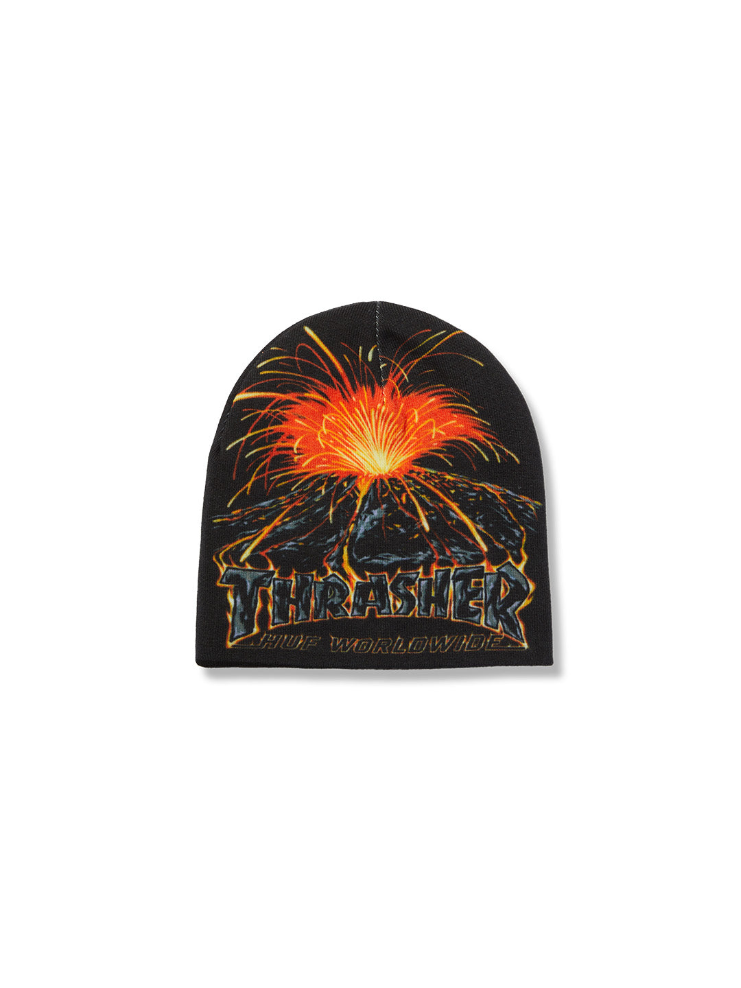 Huf X Thrasher Meltdown Reversible Beanie Black