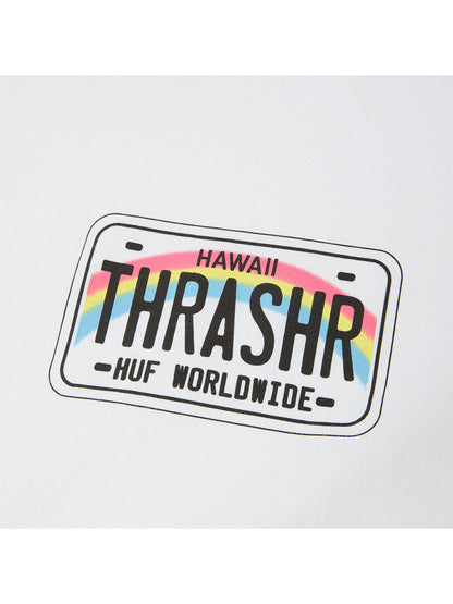 Huf X Thrasher License Plate Tee White