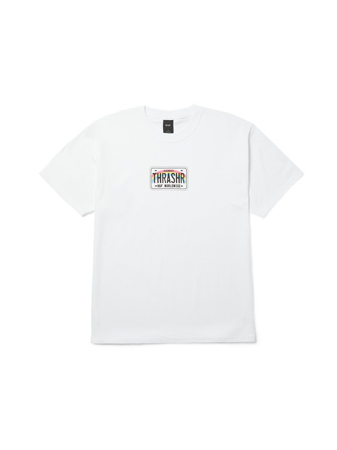 Huf X Thrasher License Plate Tee White