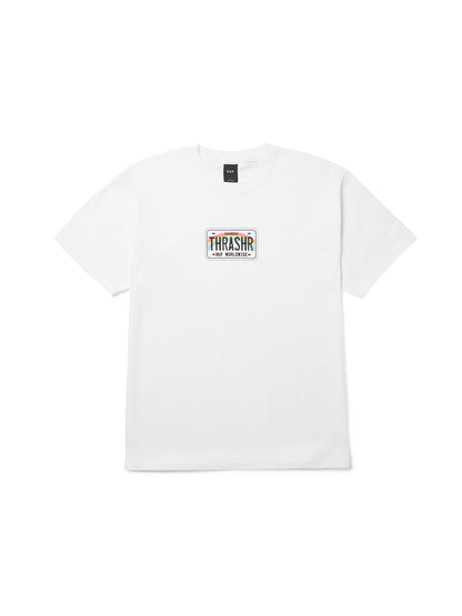 Huf X Thrasher License Plate Tee White