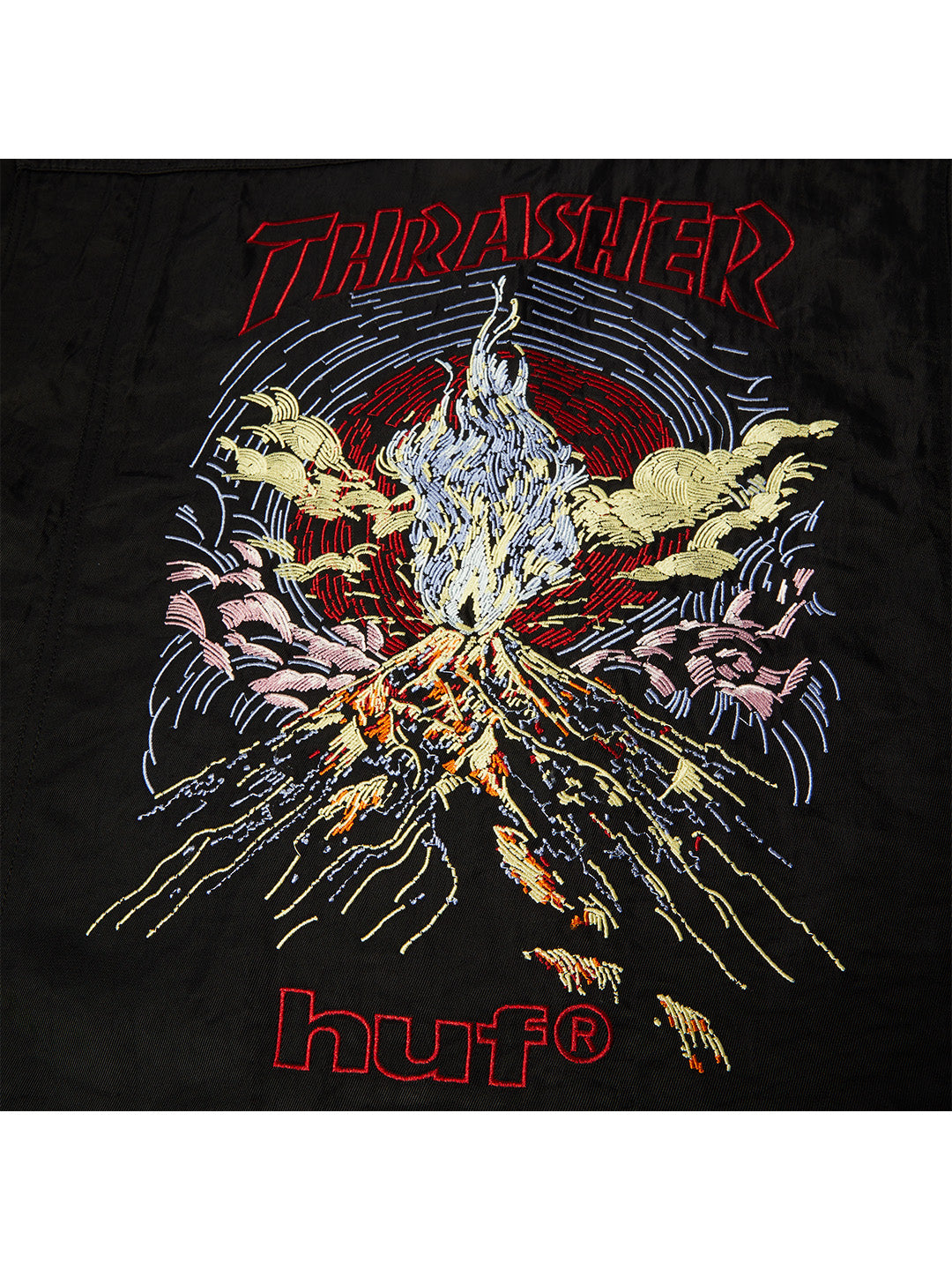 Huf X Thrasher Trucker Jacket Black