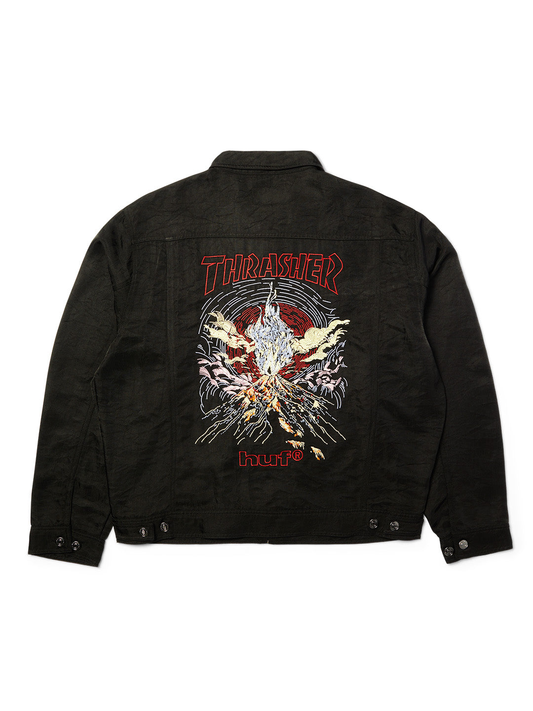 Huf X Thrasher Trucker Jacket Black