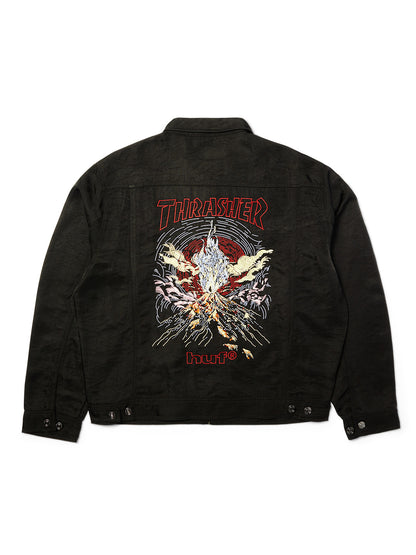 Huf X Thrasher Trucker Jacket Black