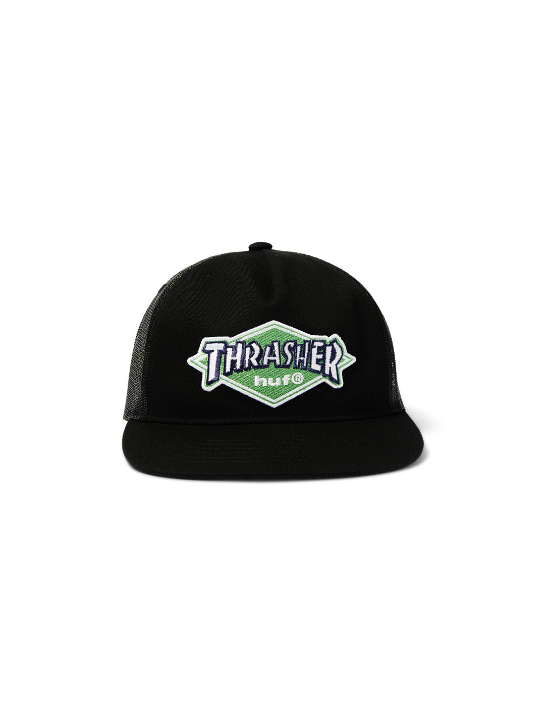 Huf X Thrasher Logo Trucker Black