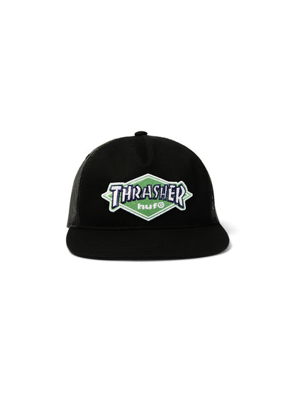 Huf X Thrasher Logo Trucker Black