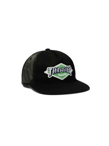 Huf X Thrasher Logo Trucker Black