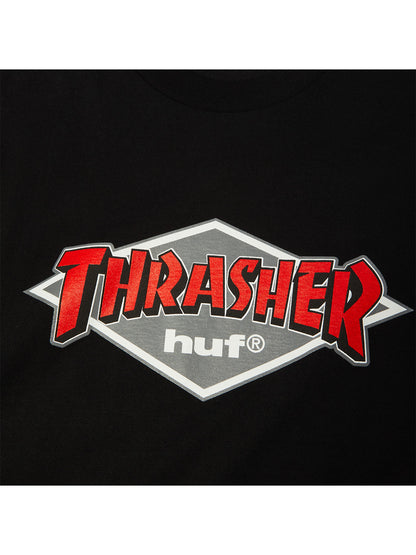 Huf X Thrasher Logo Tee Black
