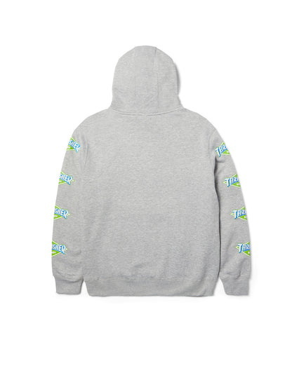 Huf X Thrasher Logo Hoodie Grey