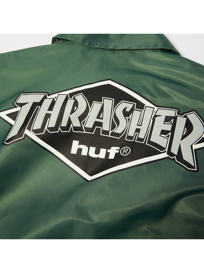 Huf X Thrasher Logo Jacket Dark Green
