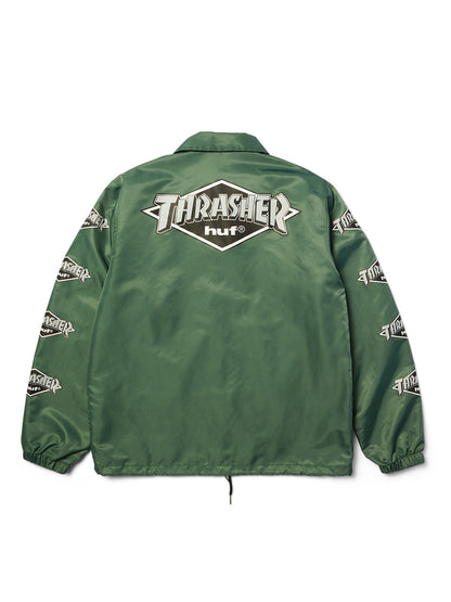 Huf X Thrasher Logo Jacket Dark Green