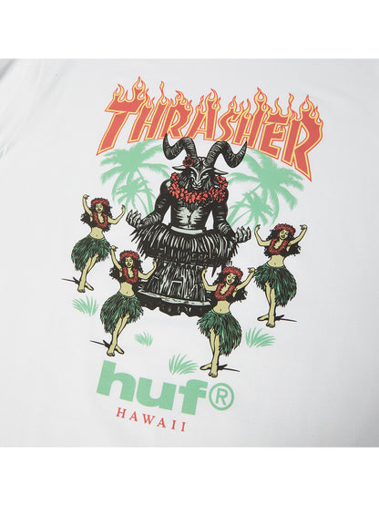 Huf X Thrasher Goat Luau Tee White