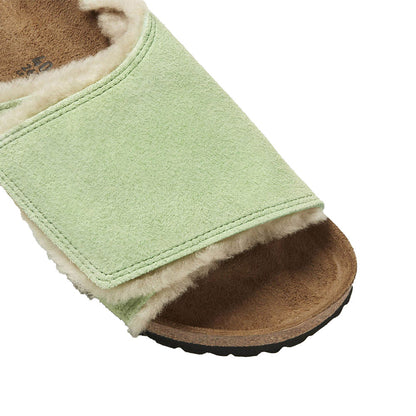 STUSSY X BIRKENSTOCK SOLANA VL SHEARLING GREEN