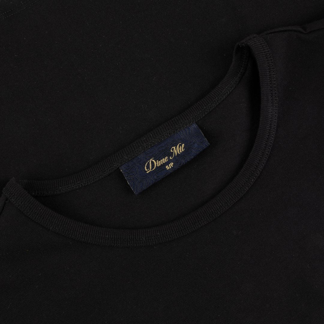 W Cursive Tee Black