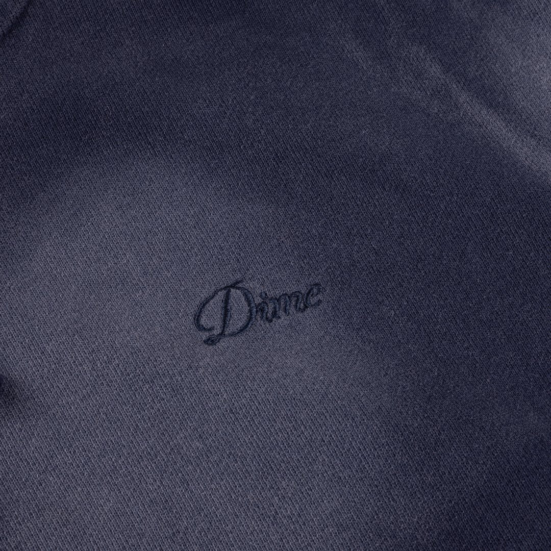 Cropped Zip Hoodie Navy Blue