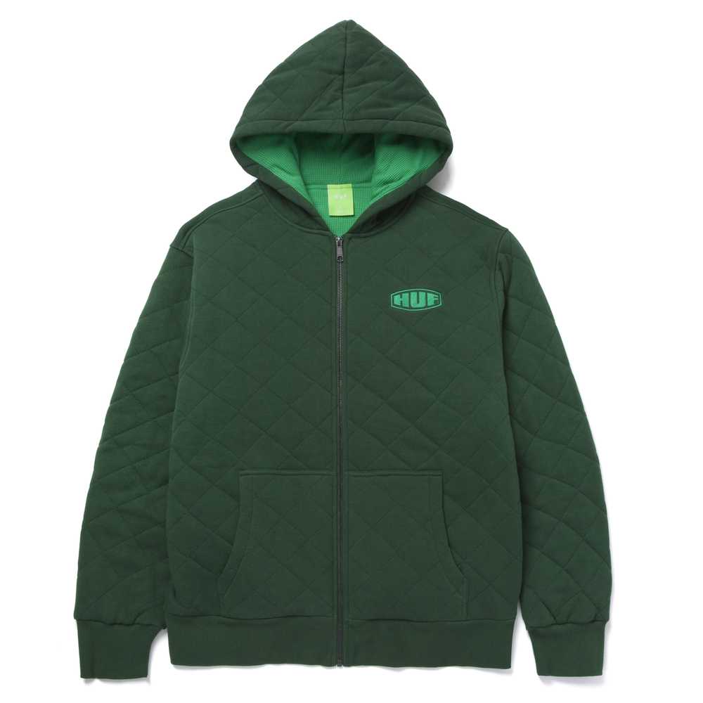 HUF WORKMAN QUILTED FULL ZIP  DARK GREEN