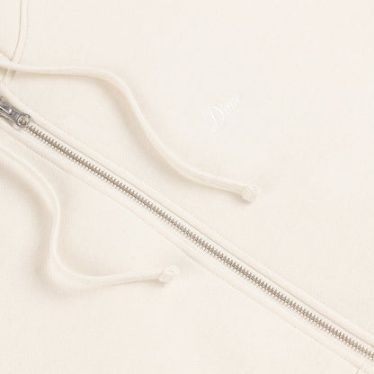 DIME CURSIVE ZIP HOODIE CREAM