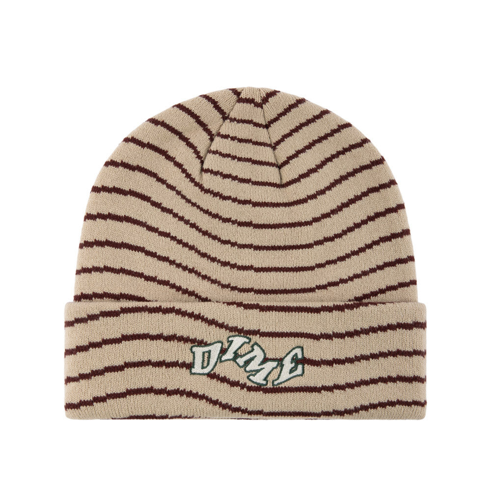 DIME COLLEGE WAVE CUFF BEANIE KHAKI