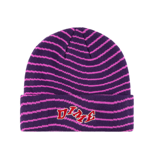 DIME COLLEGE WAVE CUFF BEANIE  BURGUNDY