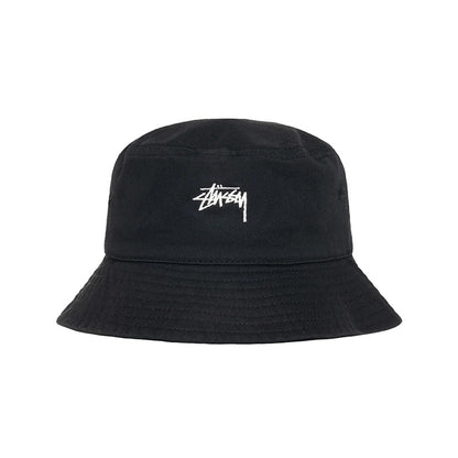 STUSSY STOCK BUCKET HAT BLACK